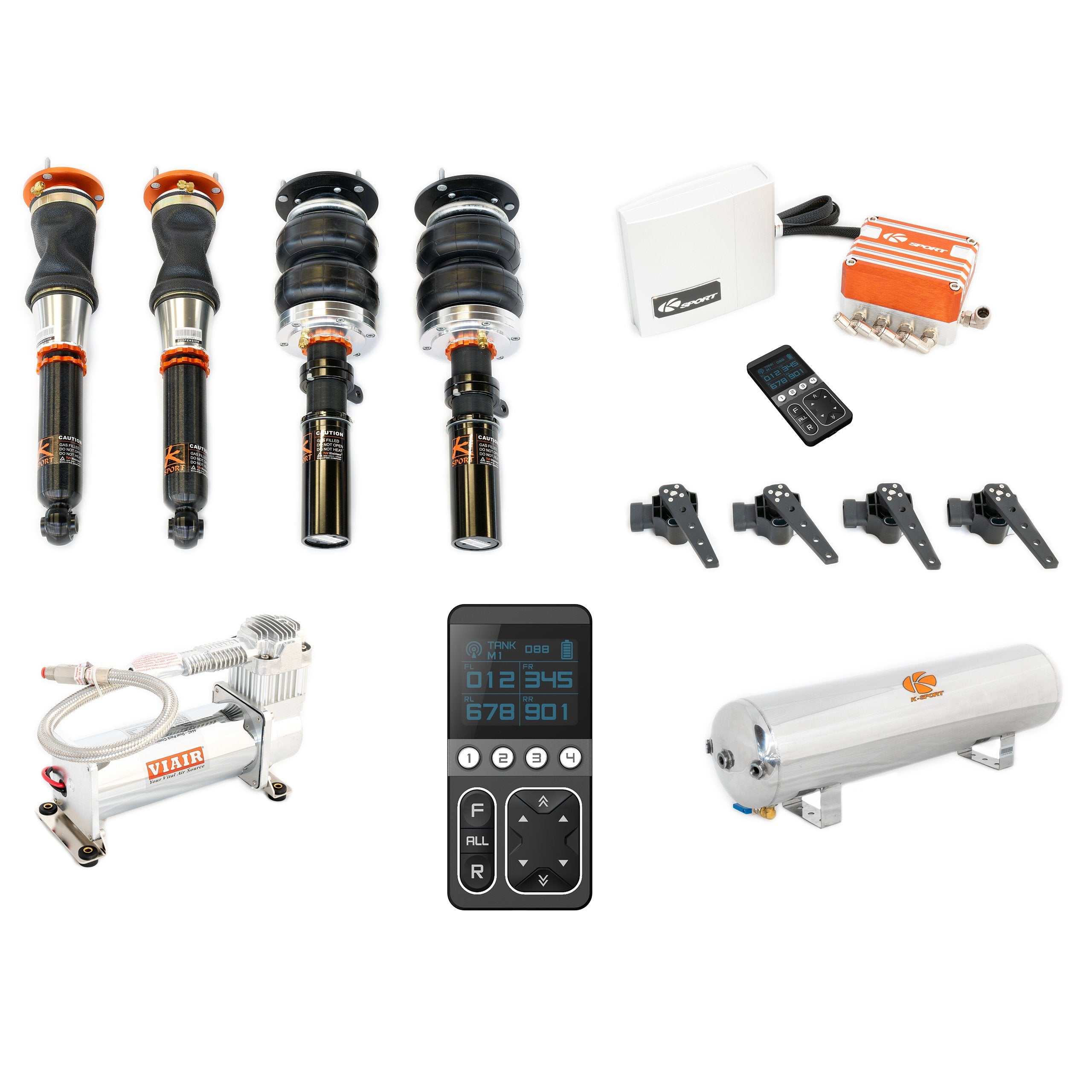 KSport Airtech Executive Air Suspension Full System - Porsche 2010-2016 Panamera RWD, excludes OEM air suspension models