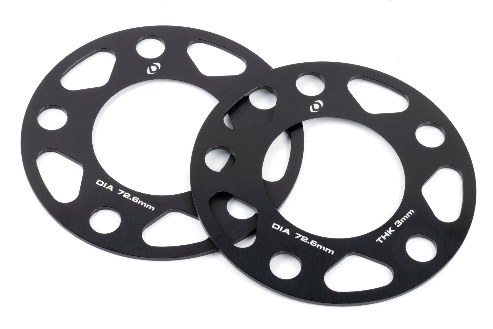 DINAN 5x120 bolt pattern wheel spacers, available in multiple thicknesses, designed for precise fitment and weight savings.