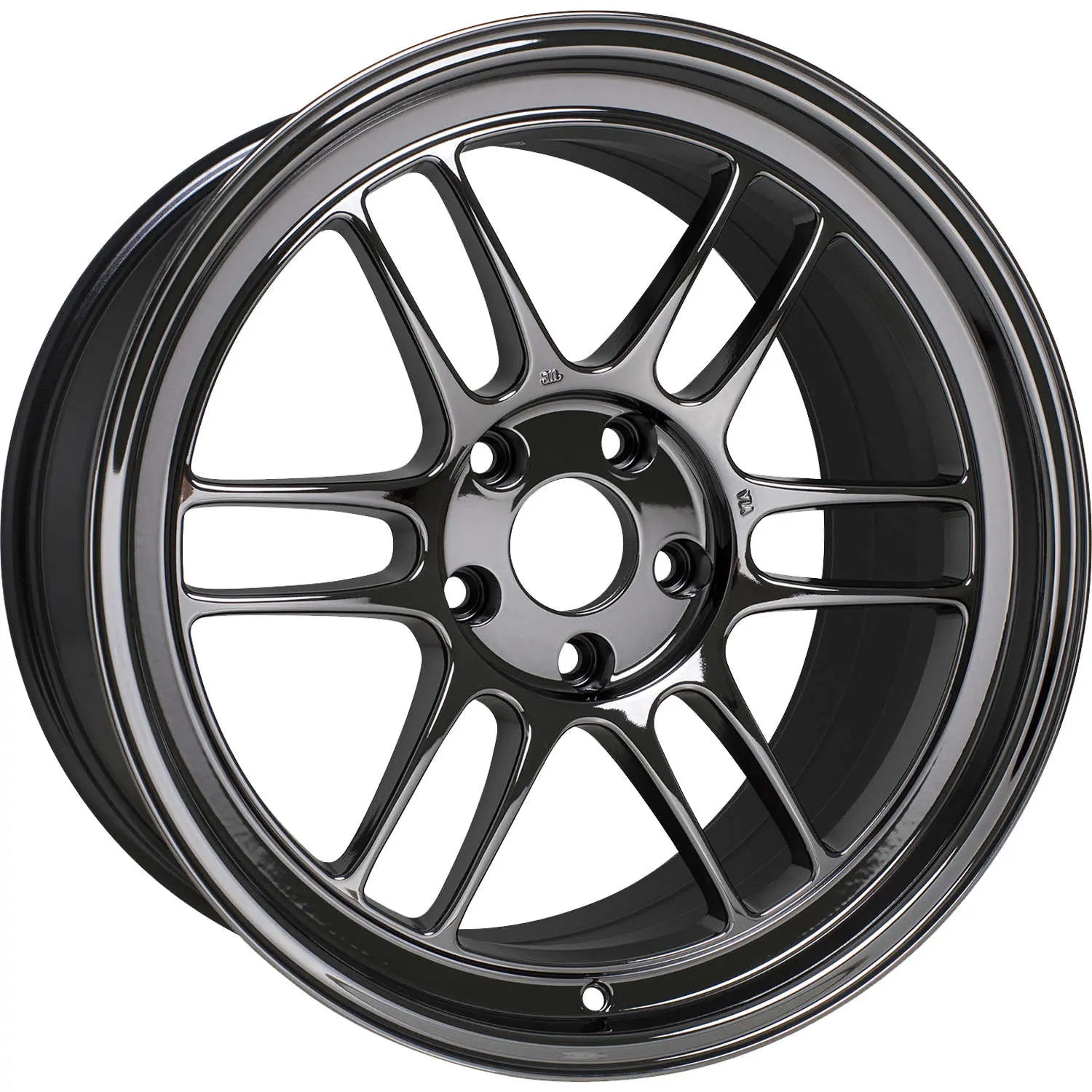 Enkei RPF1 15x7 4x100 35mm Offset 73mm Bore Black Chrome Wheel Miata 4-Lug / 02-06 Mini (MOQ 40)