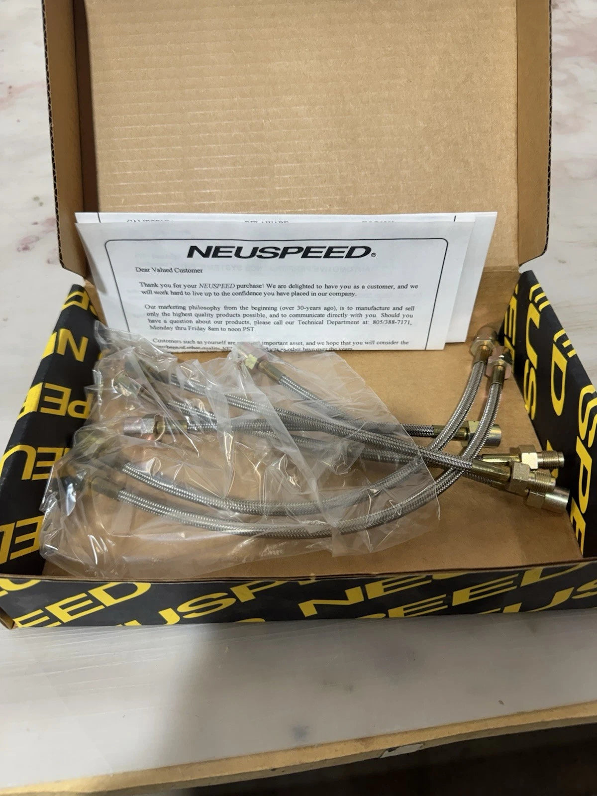 NEUSPEED Stainless Brake Lines B5 Audi A4 Quattro 1996-2002 - NOS - CLEARANCE
