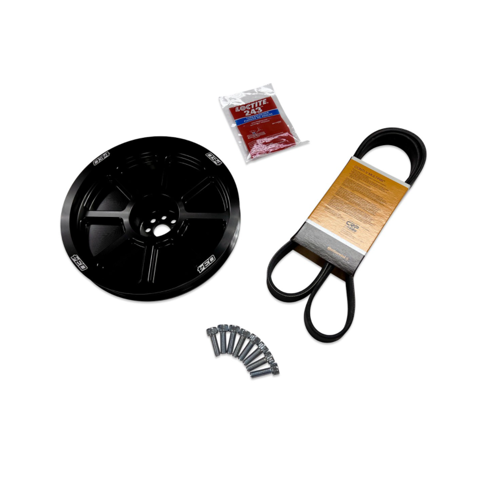 034 Motorsport 207mm Supercharger Crank Pulley Upgrade B8 · C7 3.0T