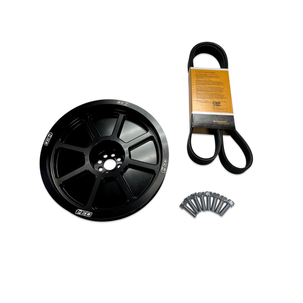 034 Motorsport 207mm Supercharger Crank Pulley Upgrade B8 · C7 3.0T