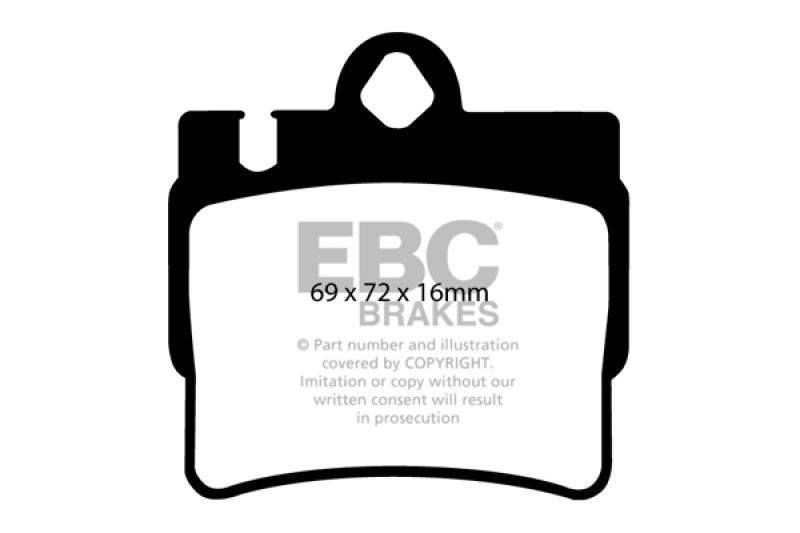 EBC 01-02 Mercedes-Benz CL55 AMG 5.5 Redstuff Rear Brake Pads