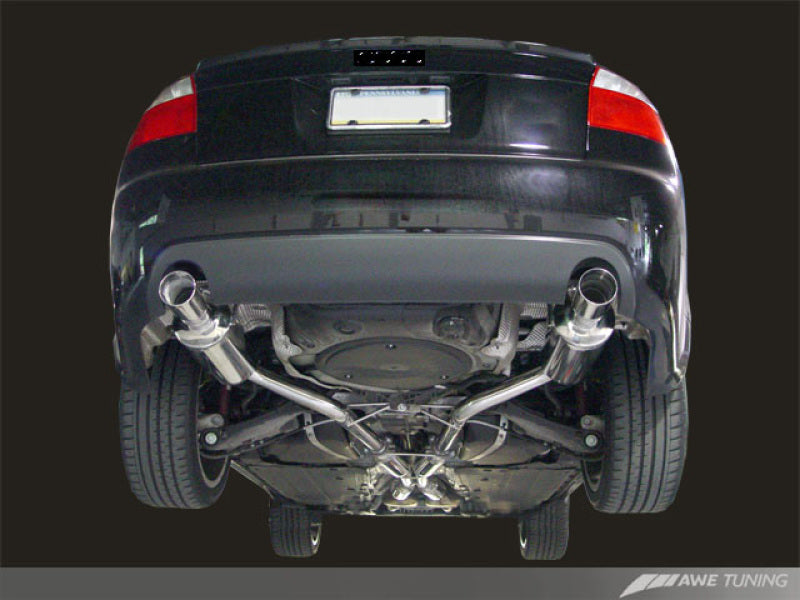 AWE Tuning Audi B6 A4 3.0L Track Edition Exhaust - Diamond Black Tips