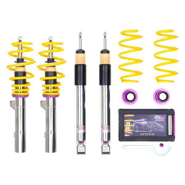 KW Inox-Line Coilover Kit V3 with Electronic Damper Cancellation Kit - MK7/MK8 Golf R With DCC