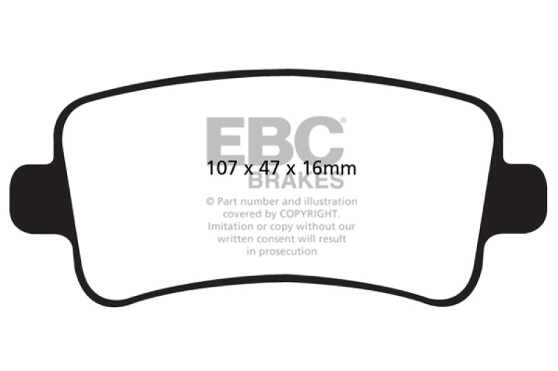 EBC 10+ Buick Allure (Canada) 3.0 Redstuff Rear Brake Pads