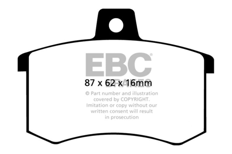 EBC 89-90 Audi 100 Quattro 2.3 Yellowstuff Rear Brake Pads