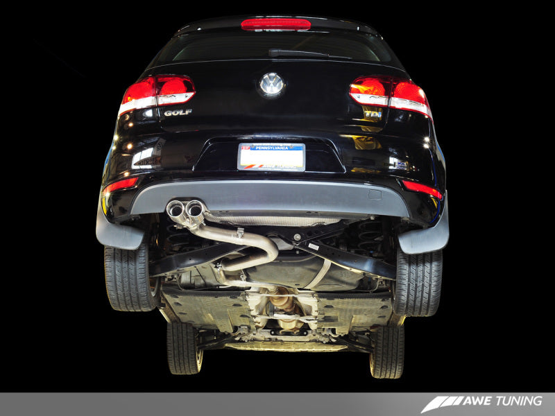 AWE Tuning Golf TDI Performance Exhaust - Polished Silver Tips