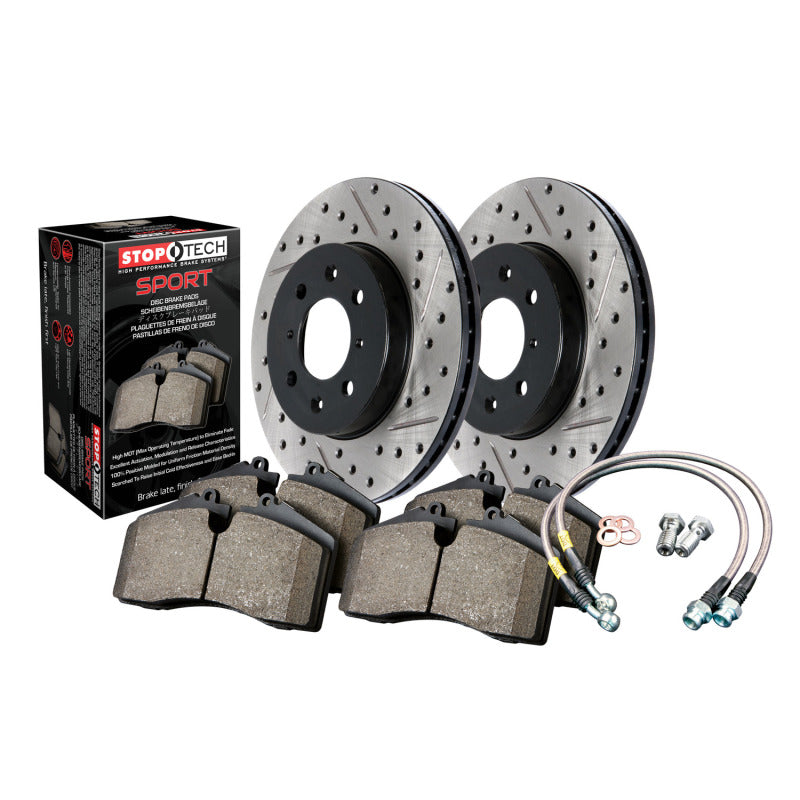 StopTech 00-04 BMW E39 M5 Four Wheel Front Drilled & Slotted Sport Brake Kit