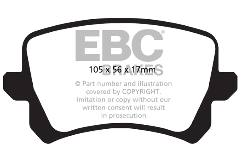 EBC 12-17 Volkswagen CC Bluestuff Rear Brake Pads