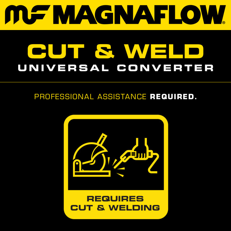 Magnaflow MagnaFlow Conv Univ 2.25in Inlet/Outlet Center/Center Round 9in Body L x 5.125in W x 13in Overall L