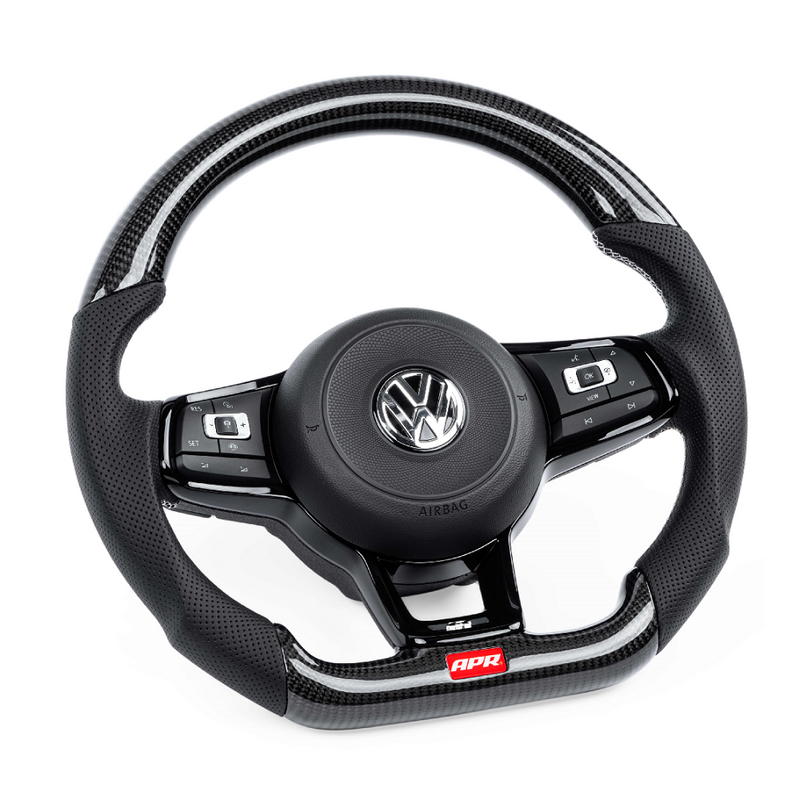 APR Carbon Fiber Steering Wheel w/ Perforated Leather - VW / MK7 Golf R / GTI / GLI - MS100201