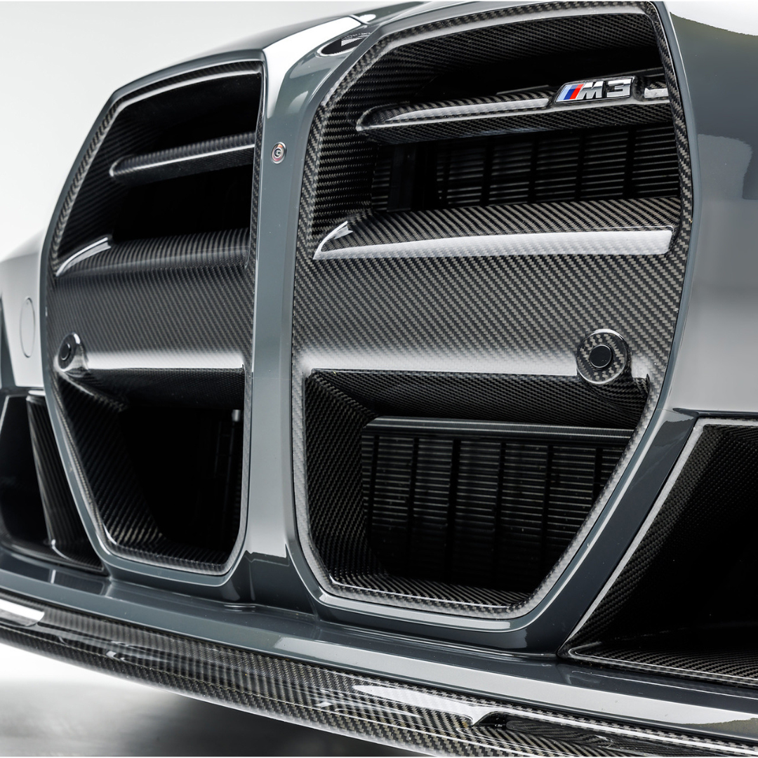 BMW G8X  M3 | M4 Carbon Fiber Front Motorsport Grille - Vorsteiner Wheels  - Aero - [tags]