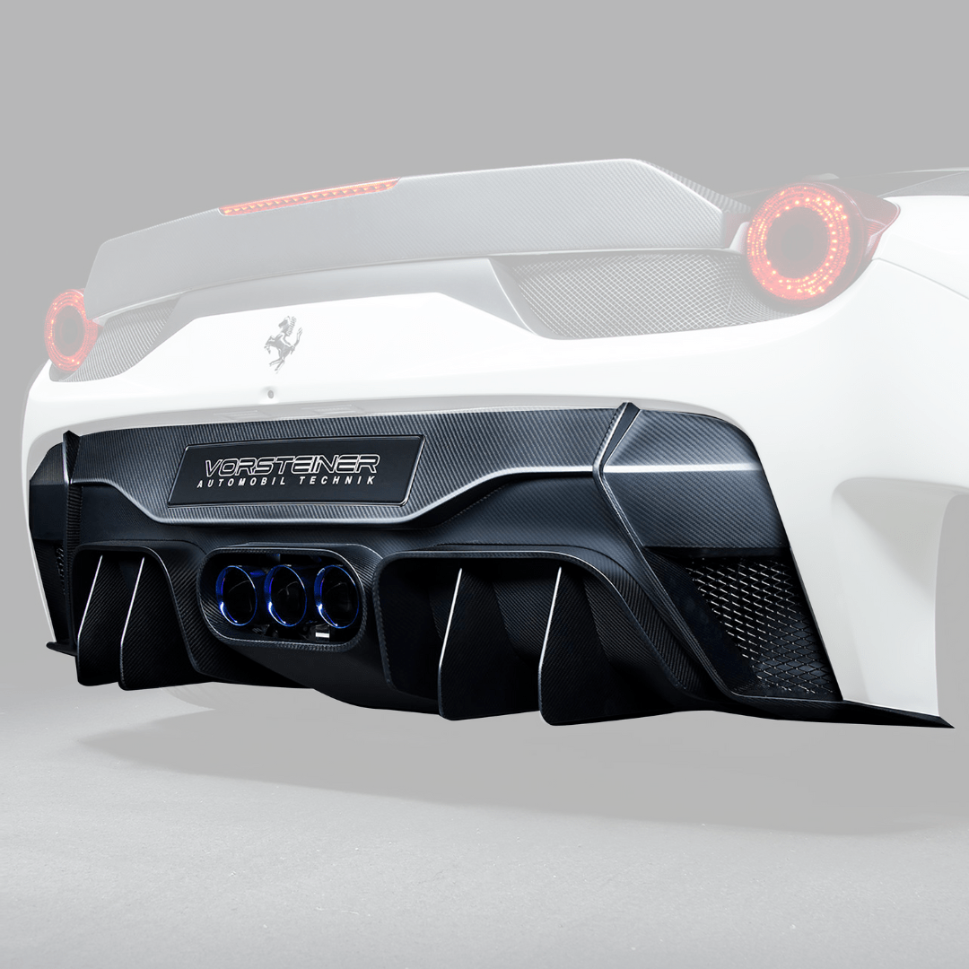 Ferrari 458 Italia VX Aero Rear Bumper w/ Rear Diffuser (incl. Exhaust Tips) - Vorsteiner Wheels  - Aero - [tags]