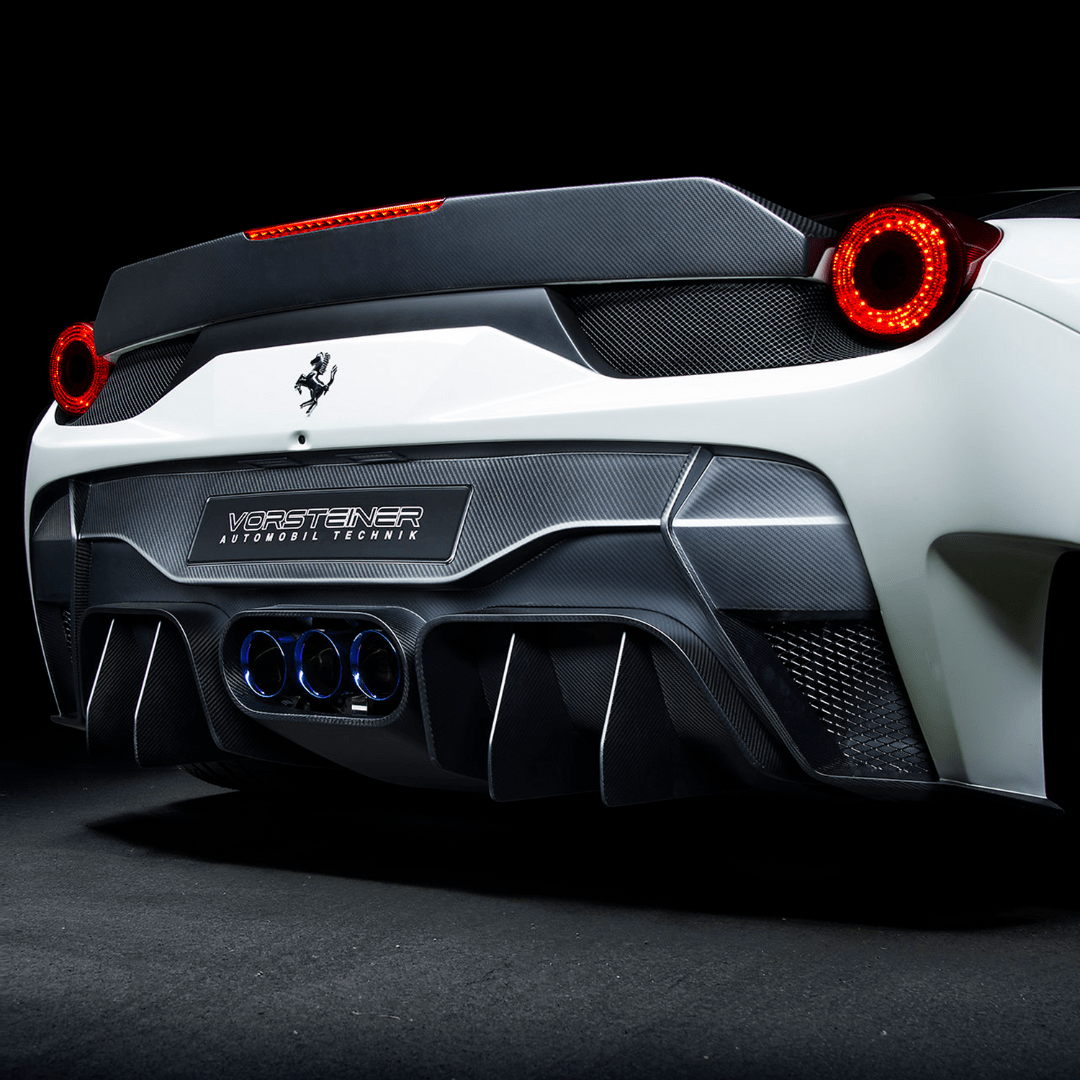 Ferrari 458 Italia VX Aero Rear Bumper w/ Rear Diffuser (incl. Exhaust Tips) - Vorsteiner Wheels  - Aero - [tags]