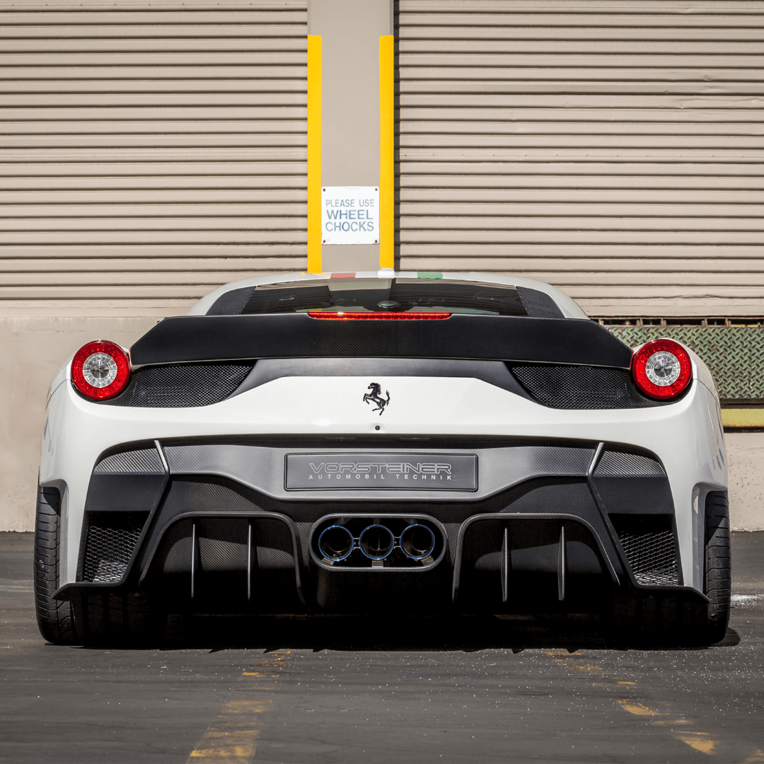 Ferrari 458 Italia VX Aero Rear Bumper w/ Rear Diffuser (incl. Exhaust Tips) - Vorsteiner Wheels  - Aero - [tags]