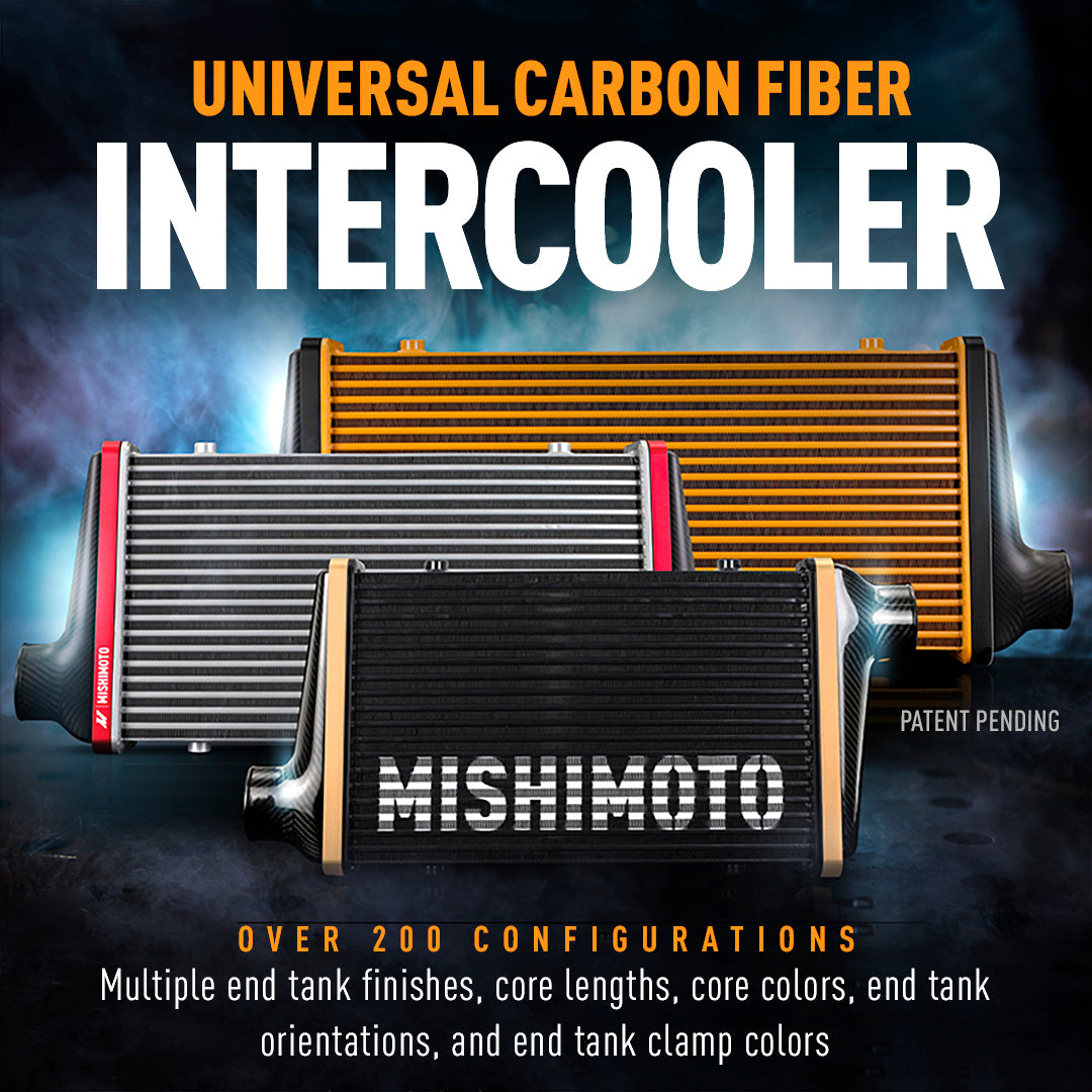 Mishimoto 525mm Black Core Carbon Fiber Intercooler - Universal Fit