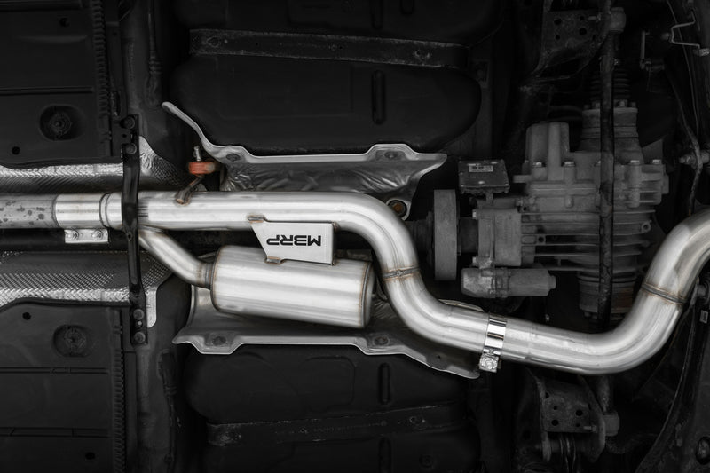 MBRP 3" T304 Stainless Steel Cat Back Exhaust With Active Quad Split Rear - MK7/MK7.5 Golf R