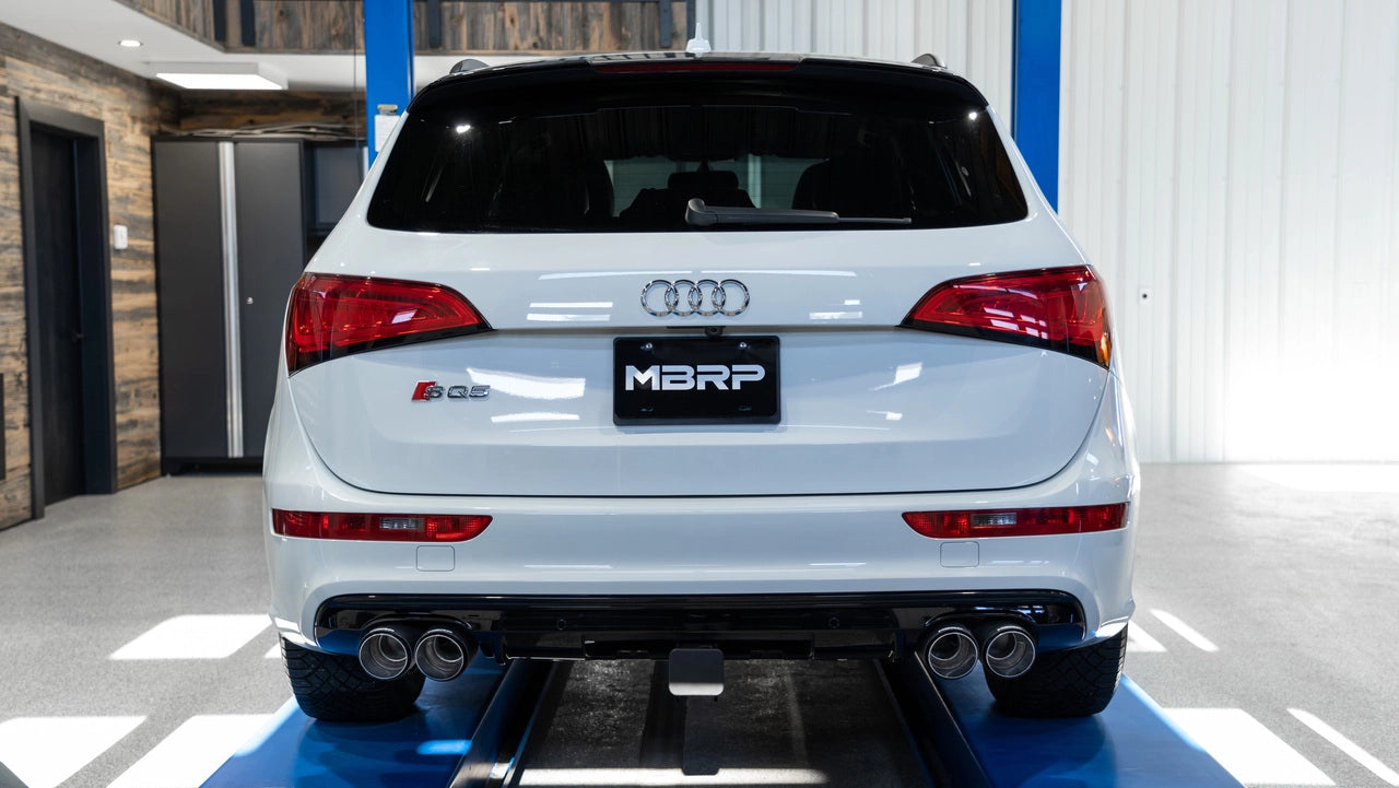 MBRP 2.5" T304 Stainless Steel Axle Back Exhaust With Quad Carbon Fiber Tips - Audi SQ5 2014-2017