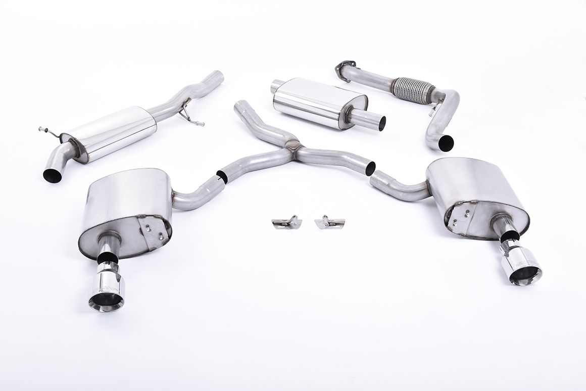 Milltek Catback Exhaust - Audi B9 A4 2.0T Saloon/Avant Quattro (Without Brace Bars Only)