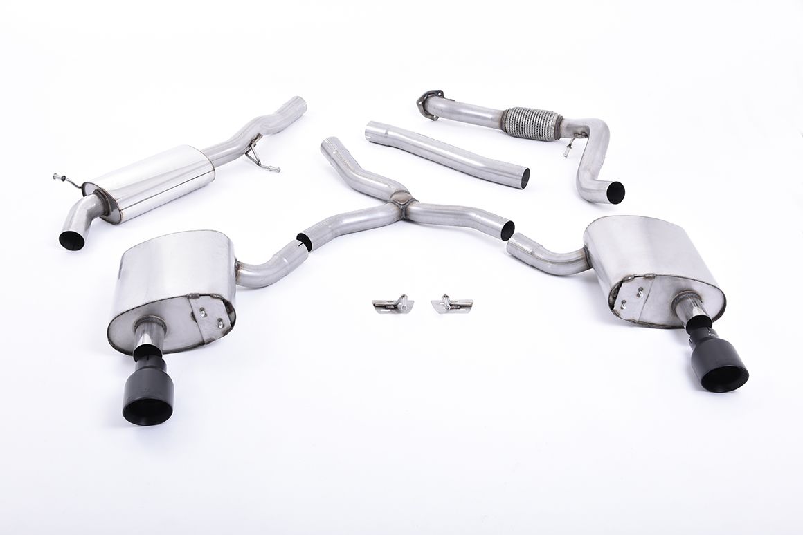 Milltek Road+ Part-Resonated Catback Exhaust - Audi B9 A4 2.0T Saloon/Avant Quattro (Without Brace Bars Only)