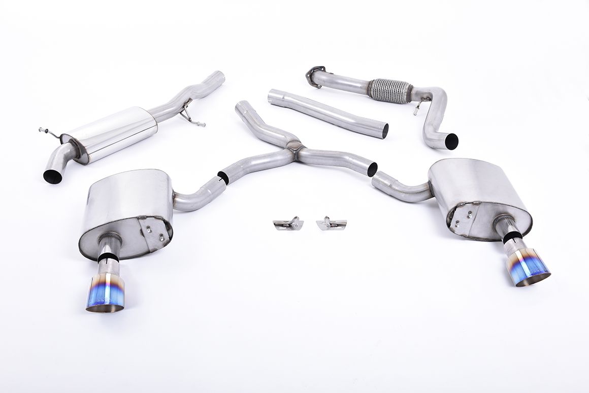 Milltek Road+ Part-Resonated Catback Exhaust - Audi B9 A4 2.0T Saloon/Avant Quattro (Without Brace Bars Only)