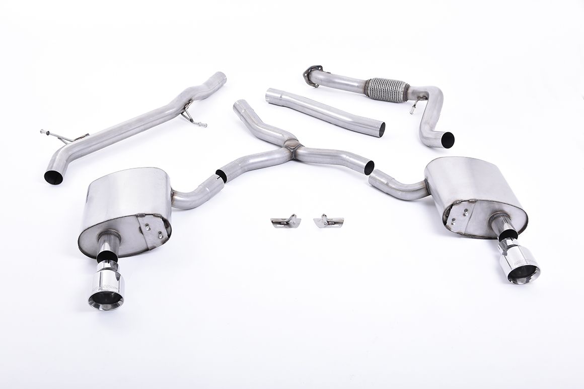 Milltek Catback Exhaust - Audi B9 A4 2.0T Saloon/Avant Quattro (Without Brace Bars Only)