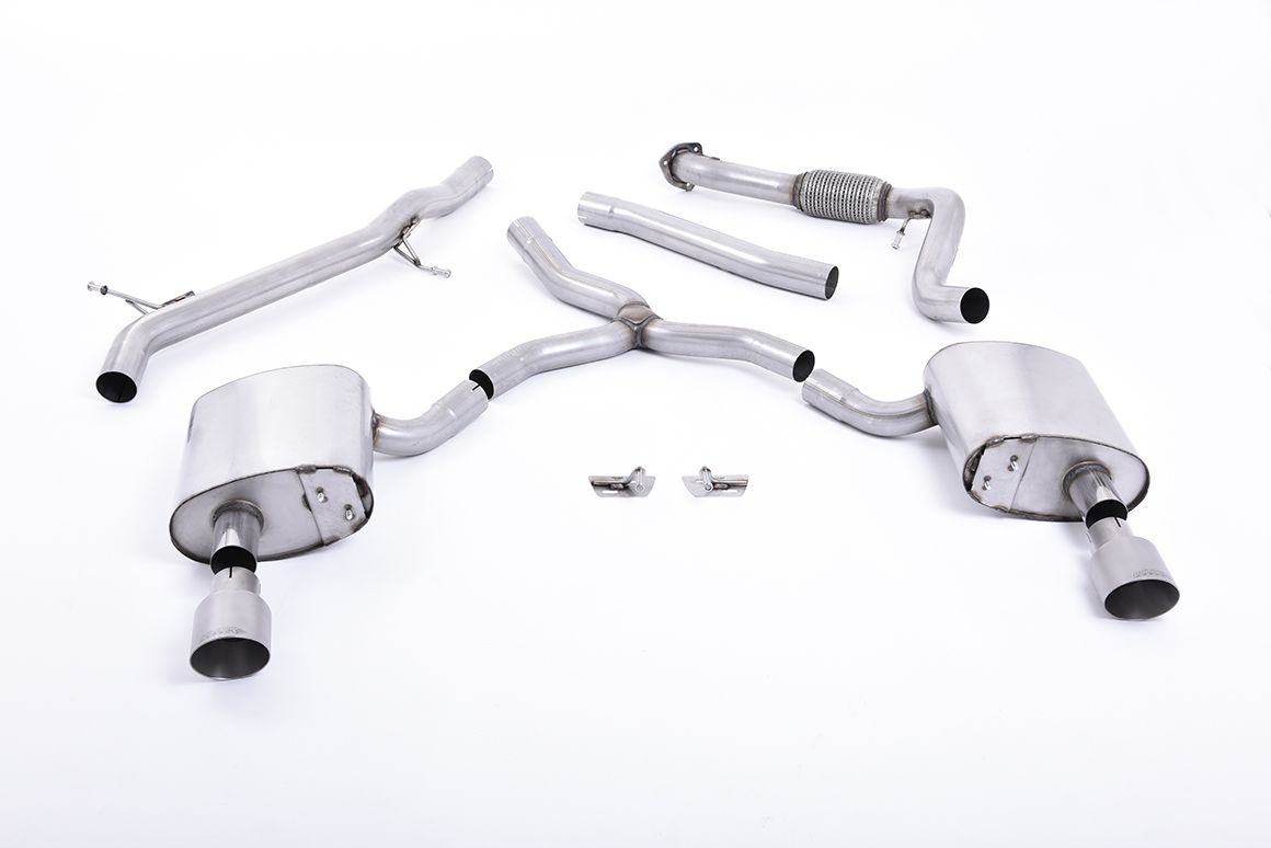 Milltek Catback Exhaust - Audi B9 A4 2.0T Saloon/Avant Quattro (Without Brace Bars Only)