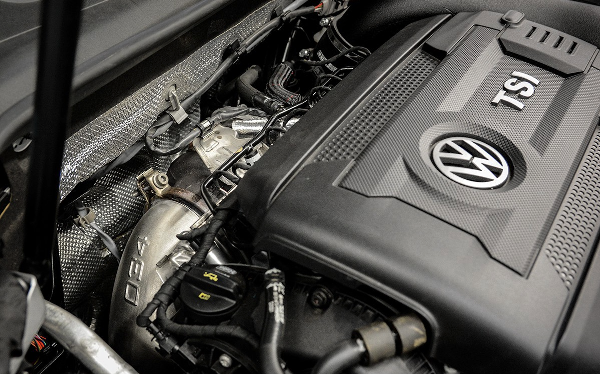 034Motorsport Cast Stainless Steel Racing Downpipe MK7 Golf R · 8V Audi A3/S3