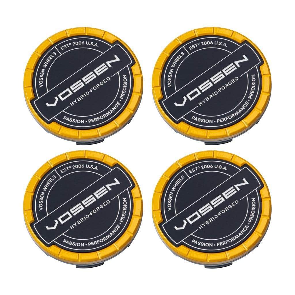 Vossen Hybrid Forged Billet Sport Cap Set For VF & HF Series Wheels (Canary Yellow)