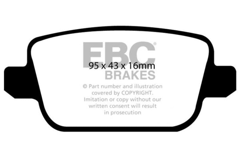 EBC 06+ Volvo S80 3.2 (300mm Front Rotors) Redstuff Rear Brake Pads