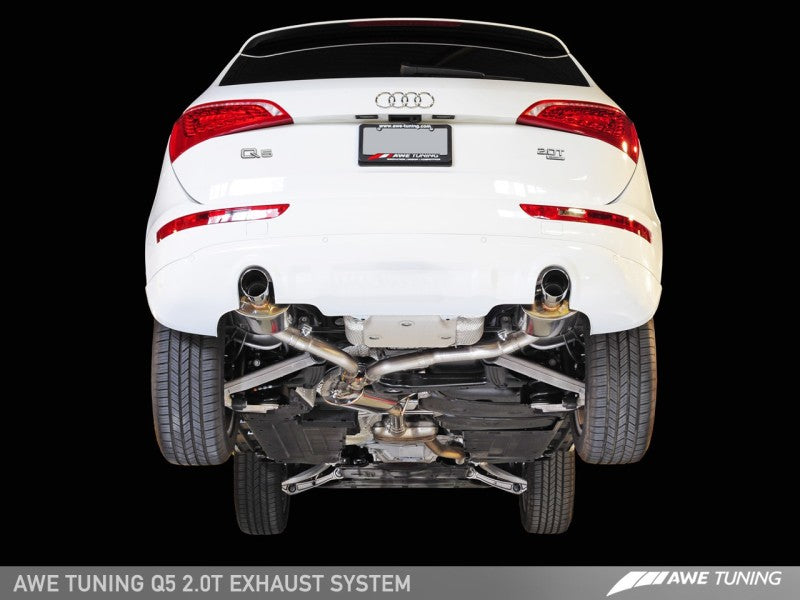 AWE Tuning Audi 8R Q5 2.0T Touring Edition Exhaust - Polished Silver Tips