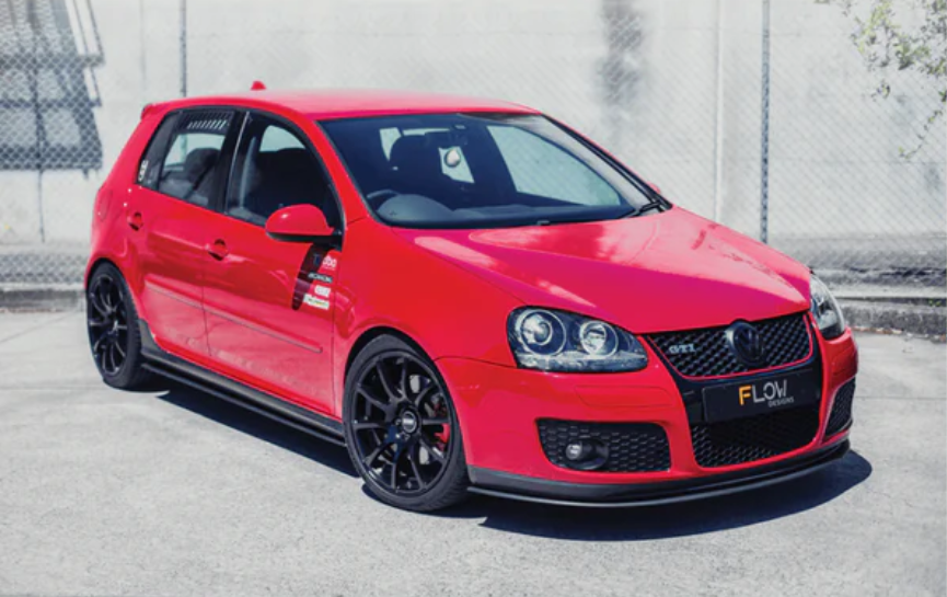 Flow Designs Full Splitter Set With ALL Accessories - MK5 GTI