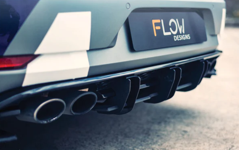 Flow Designs Full Splitter Set With Flow-Lock Rear Diffuser - MK7.5 Golf R