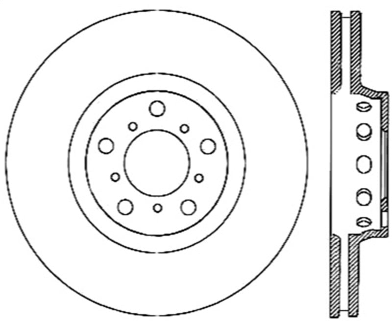 StopTech 00-03 BMW M5 (E39) Slotted & Drilled Right Front Rotor