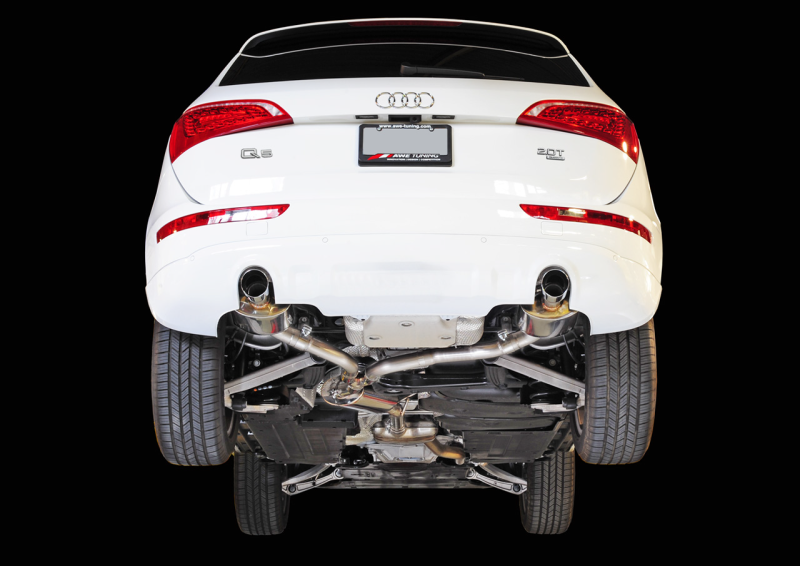 AWE Tuning Audi 8R Q5 2.0T Touring Edition Exhaust - Polished Silver Tips