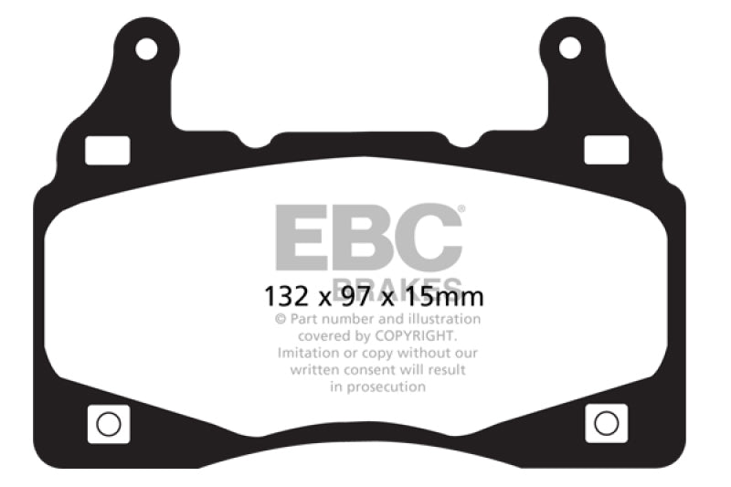 EBC 11-15 Chevrolet Camaro 6.2L Bluestuff Front Brake Pads