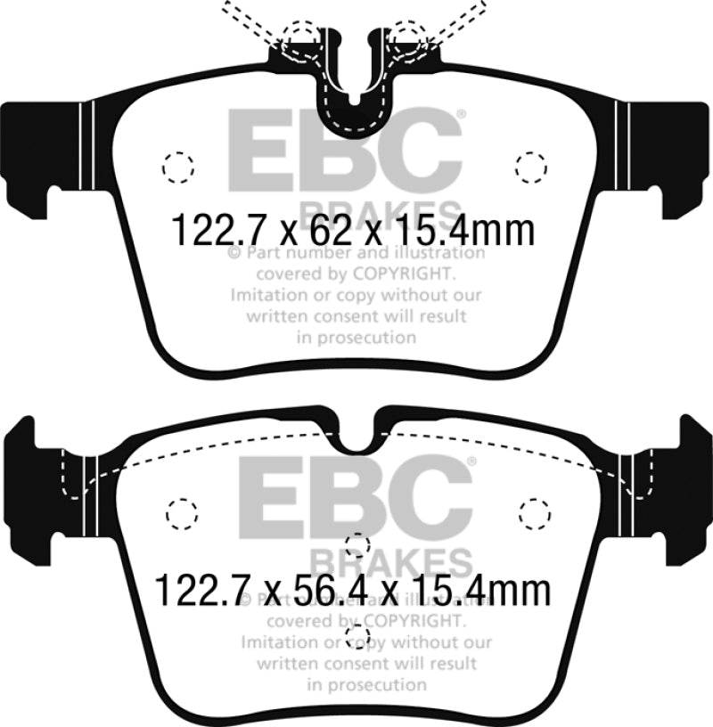 EBC 15+ Mercedes-Benz C300 (W205) 2.0 Turbo 4-matic Ultimax2 Rear Brake Pads