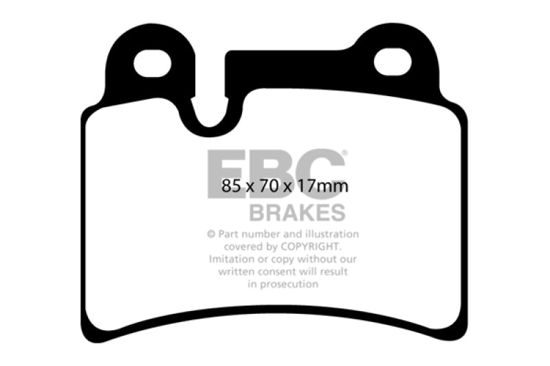 EBC 06-09 Volkswagen Touareg 3.6 (2 pin holes at top of backplate) Redstuff Rear Brake Pads