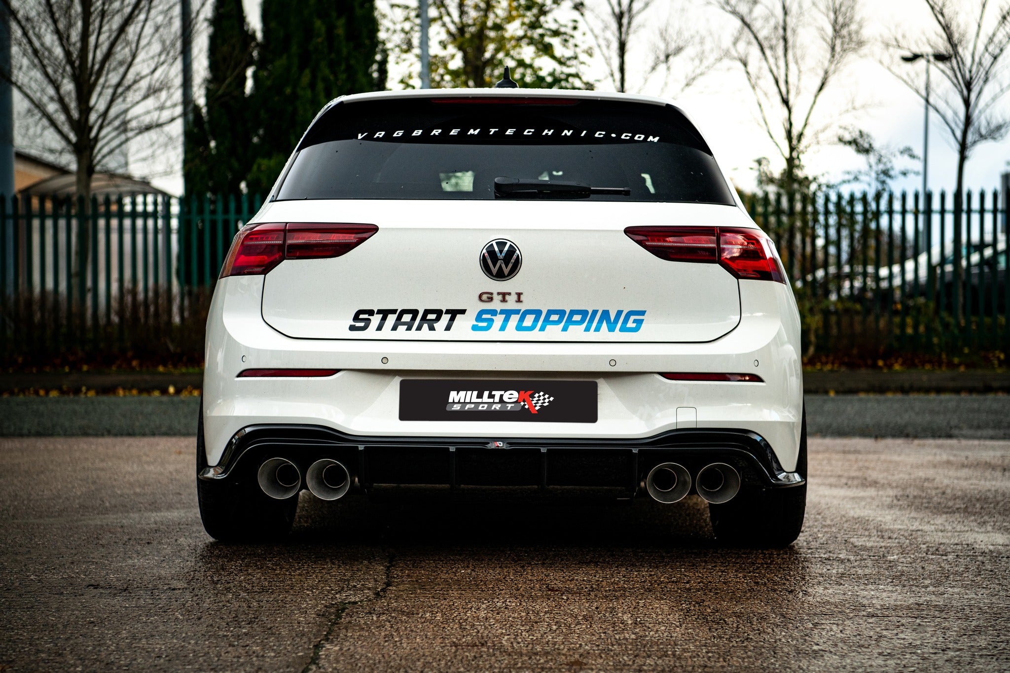 Milltek Exhaust Upgrade Kit - MK8/MK8.5 GTI (MK8/MK8.5 Golf R Style with Maxton Design rear diffuser)